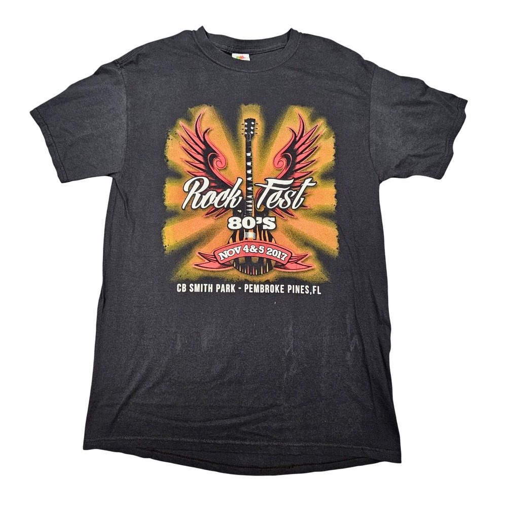 Rock Fest 80's 2017 Concert Shirt M Joan Jett Lynyrd Skynyrd Cheap Trick